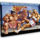 Street Fighter Sagat vs Edmond Honda Classic Game Art WALL  20x16 inch FRAMED CANVAS PRINT