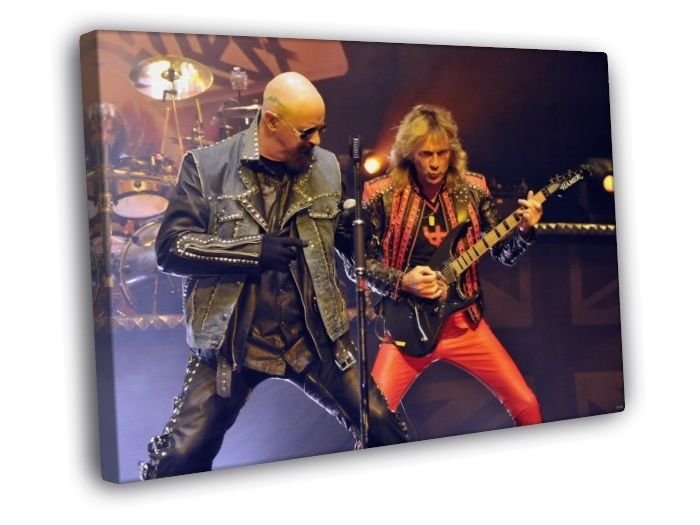Judas Priest Heavy Metal Band Group Music WALL 20x16 inch FRAMED CANVAS PRINT