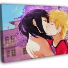 Naruto Hinata Hyuga Kiss Cute Anime Manga Art  20x16 inch FRAMED CANVAS WALL PRINT
