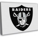 Oakland Raiders Football Logo Hockey Sport Art  20x16 inch FRAMED CANVAS WALL PRINT