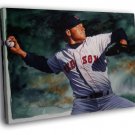 Roger Clemens Boston Red Sox Painting Baseball  20x16 inch FRAMED CANVAS WALL PRINT