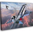 McDonnell Douglas F-4 Phantom II Air Forces Art War  20x16 inch FRAMED CANVAS WALL PRINT