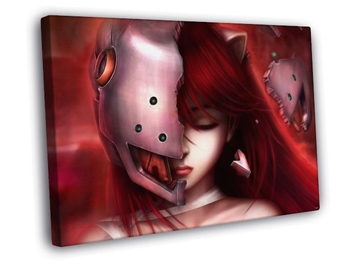 Elfen Lied Lucy Awesome Beautiful Anime Manga  20x16 inch FRAMED CANVAS WALL PRINT