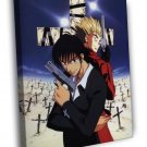 Trigun Nicholas D Wolfwood Vash The Stampede Anime Art  20x16 inch FRAMED CANVAS WALL PRINT