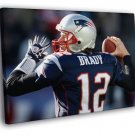 Tom Brady New England Patriots Sport  20x16 inch FRAMED CANVAS WALL PRINT