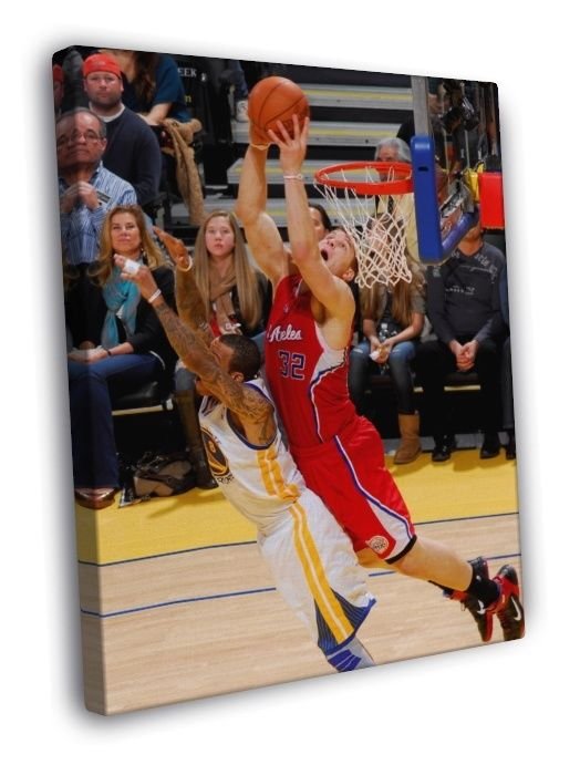 Blake Griffin Los Angeles Clippers Slam Dunk Sport  20x16 inch FRAMED CANVAS WALL PRINT