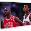 Isiah Thomas Pistons Michael Jordan Zeke Retro WALL  20x16 inch FRAMED CANVAS PRINT