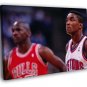 Isiah Thomas Pistons Michael Jordan Zeke Retro WALL  20x16 inch FRAMED CANVAS PRINT