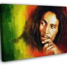 Bob Marley Reggae Jamaica Rastafari Portrait Painting  20x16 inch FRAMED CANVAS WALL PRINT