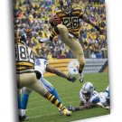 LeVeon Bell Pittsburgh Steelers Jump Football WALL  20x16 inch FRAMED CANVAS PRINT