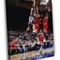 John Starks Dunk Chicago Bulls New York Knicks Retro WALL 20x16 inch FRAMED CANVAS PRINT