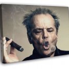 Jack Nicholson Portrait Cigar Hair Amazing Actor  20x16 inch FRAMED CANVAS WALL PRINT