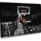 DeMar DeRozan Toronto Raptors Slam Dunk Contest BW WALL  20x16 inch FRAMED CANVAS PRINT