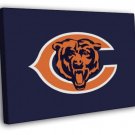 Chicago Bears Football Logo Hockey Sport Art  20x16 inch FRAMED CANVAS WALL PRINT