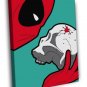 Deadpool Skull Blood Cool Art 20x16 inch FRAMED CANVAS WALL PRINT