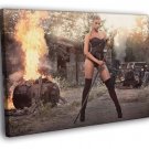 Leonie Hagmeyer-Reyinger Fire Hot Rod Babe Car WALL  20x16 inch FRAMED CANVAS PRINT