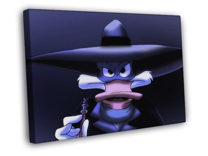 Darkwing Duck Drake Mallard Cool Amazing Art WALL  20x16 inch FRAMED CANVAS PRINT