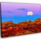 Badlands National Park Moon Mountains Cliffs WALL  20x16 inch FRAMED CANVAS PRINT