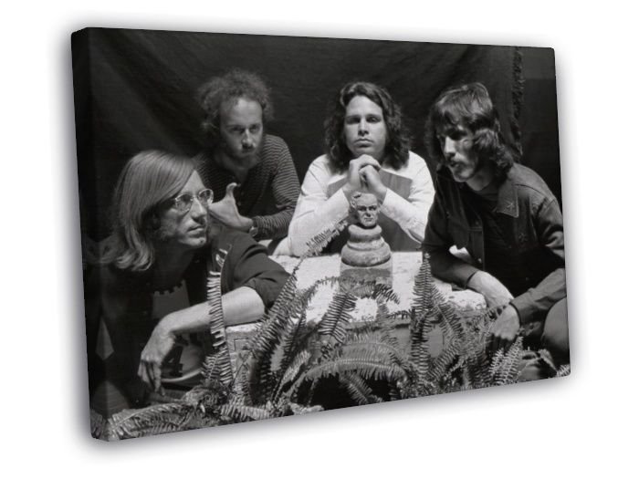 The Doors Rare Ray Robby John Jim Morrison Band  20x16 inch FRAMED CANVAS WALL PRINT