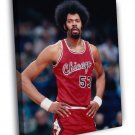 Artis Gilmore Chicago Bulls Retro Vintage Basketball  20x16 inch FRAMED CANVAS WALL PRINT
