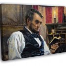 Abraham Lincoln USA President Portrait Painting Art WALL  20x16 inch FRAMED CANVAS PRINT