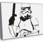 Stormtrooper Stencil Artwork Star Wars BW 20x16 inch FRAMED CANVAS WALL PRINT