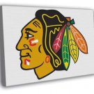 Chicago Blackhawks Logo Hockey Sport Art  20x16 inch FRAMED CANVAS WALL PRINT