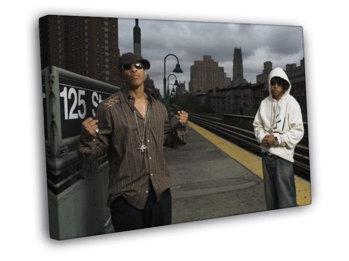 Gang Starr MC Guru DJ Premier Hip-Hop Rap Music WALL  20x16 inch FRAMED CANVAS PRINT