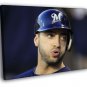 Ryan Braun Milwaukee Brewers Baseball 20x16 inch FRAMED CANVAS WALL PRINT