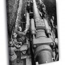 Bruno Cannon Railway German Troops 1939 WWII War WW2  20x16 inch FRAMED CANVAS WALL PRINT