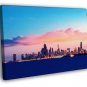Chicago Skyline Night Lights Lake Beautiful 20x16 inch FRAMED CANVAS WALL PRINT