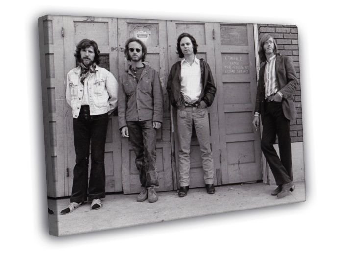 The Doors John Densmore Robby Krieger Morrison  20x16 inch FRAMED CANVAS WALL PRINT