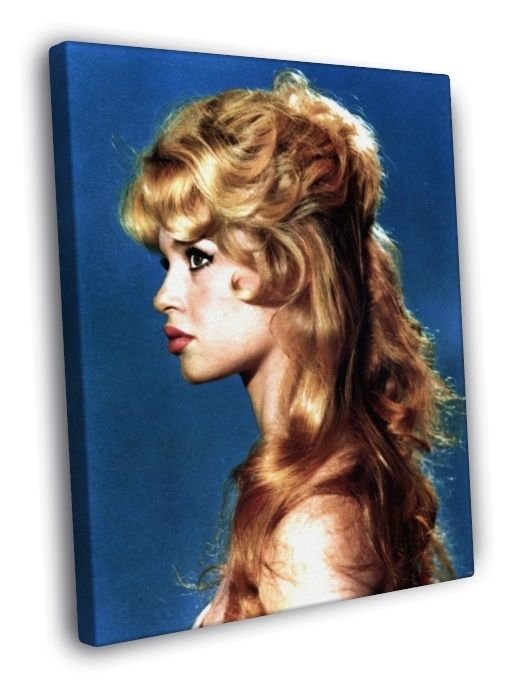 Brigitte Bardot Old Retro Vintage Classic WALL  20x16 inch FRAMED CANVAS PRINT