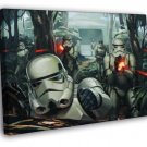 Stormtroopers Battle Star Wars Movie Awesome Art  20x16 inch FRAMED CANVAS WALL PRINT