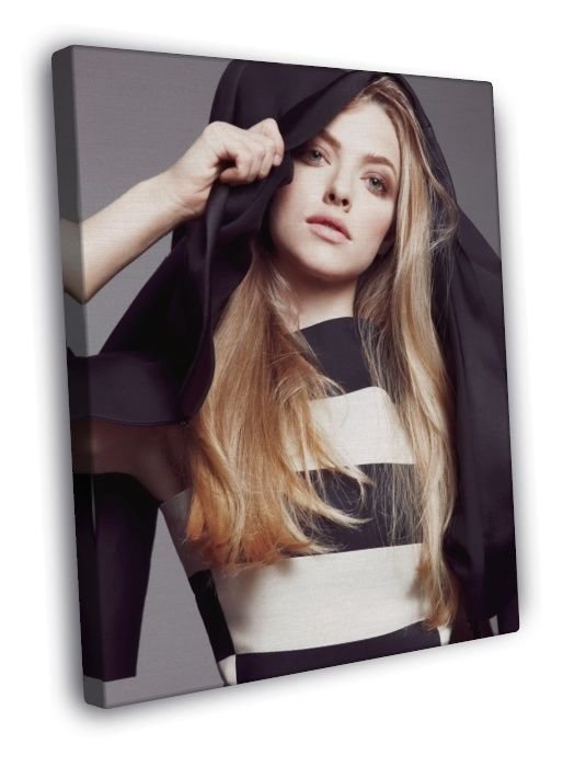 Amanda Seyfried Portrait Actress WALL  20x16 inch FRAMED CANVAS PRINT