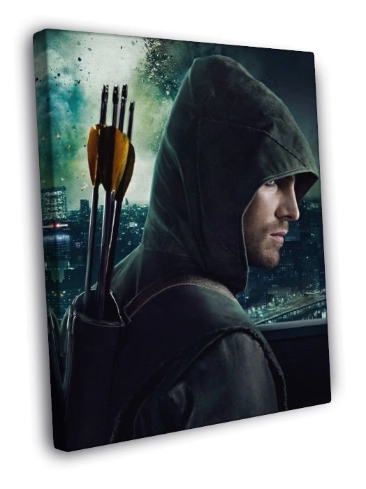 Arrow Stephen Amell TV Series WALL  20x16 inch FRAMED CANVAS PRINT