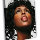 Whitney Houston Portrait Beautiful Retro Music Singer  20x16 inch FRAMED CANVAS WALL PRINT