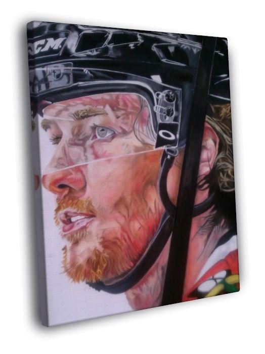 Duncan Keith Chicago Blackhawks Art Hockey  20x16 inch FRAMED CANVAS WALL PRINT