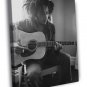 Bob Marley Guitar Reggae Singer Music BW 20x16 inch FRAMED CANVAS WALL PRINT