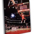 Michael Jordan Free-Throw Line Chicago Bulls  20x16 inch FRAMED CANVAS WALL PRINT