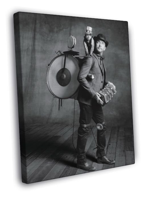 Dave Matthews Funny Monkey Retro Music BW WALL  20x16 inch FRAMED CANVAS PRINT