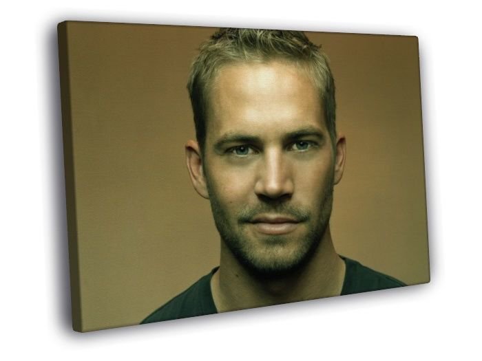 Paul Walker Portrait Actor  20x16 inch FRAMED CANVAS WALL PRINT