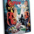 Godzilla vs. Mothra The Battle for Earth 1992 Vintage WALL  20x16 inch FRAMED CANVAS PRINT