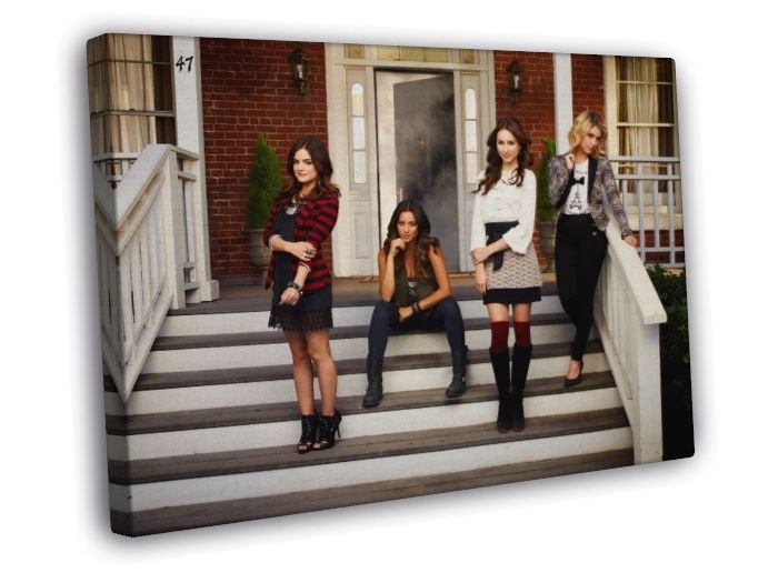 Pretty Little Liars Characters TV Series WALL  20x16 inch FRAMED CANVAS PRINT