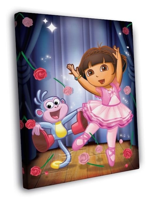Dora The Explorer Ballet Tv Series WALL  20x16 inch FRAMED CANVAS PRINT