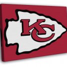 Kansas City Chiefs Football Logo Hockey Art WALL  20x16 inch FRAMED CANVAS PRINT