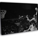 Kareem Abdul-Jabbar Milwaukee Bucks BW Sport  20x16 inch FRAMED CANVAS WALL PRINT