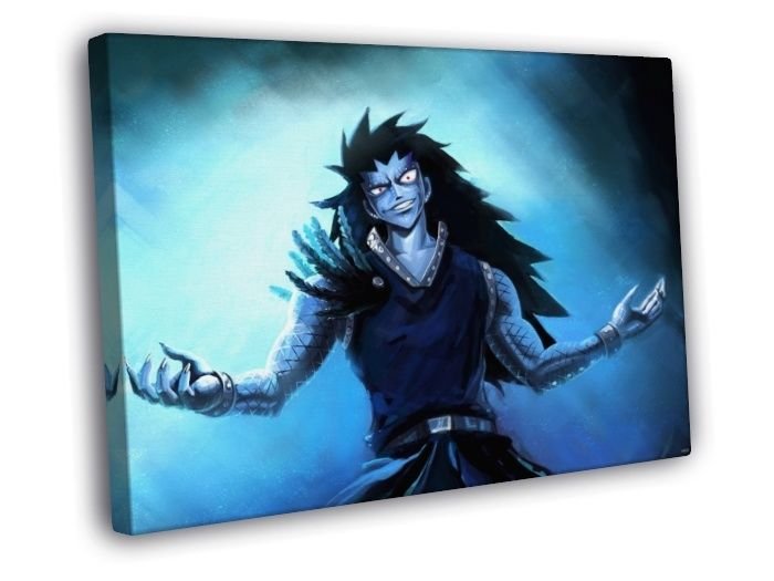 Gajeel Redfox Fairy Tail Beautiful Anime Manga  20x16 inch FRAMED CANVAS WALL PRINT