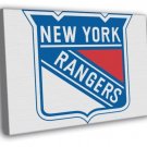 New York Rangers Logo Hockey Sport Art  20x16 inch FRAMED CANVAS WALL PRINT