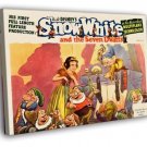 Snow White And The Seven Dwarfs 1937 Vintage  20x16 inch FRAMED CANVAS WALL PRINT